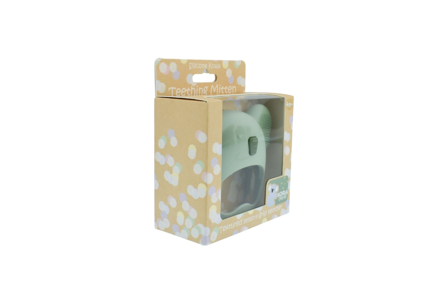 SILICONE KOALA TEETHING MITTEN - GREEN