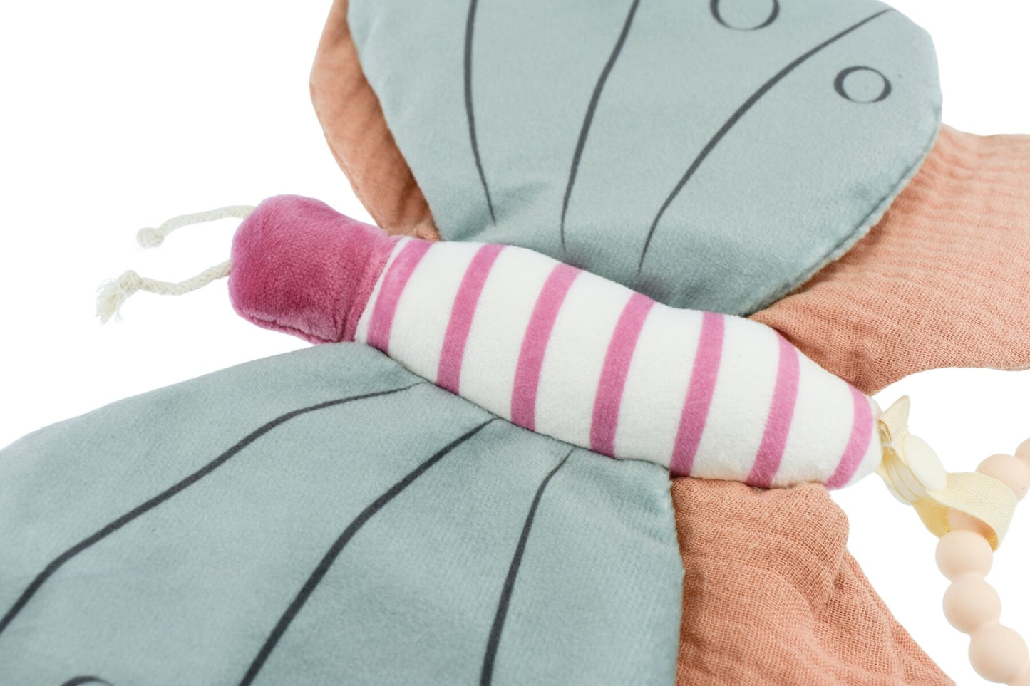 SNUGGLE PAL BELLA BUTTERFLY WITH SILICONE TEETHING RING