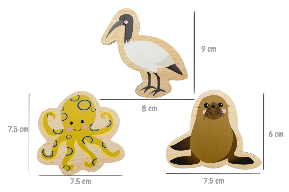 FRIDGE FRIENDS MAGNETIC AUSTRALIAN SEA ANIMALS 26PCS