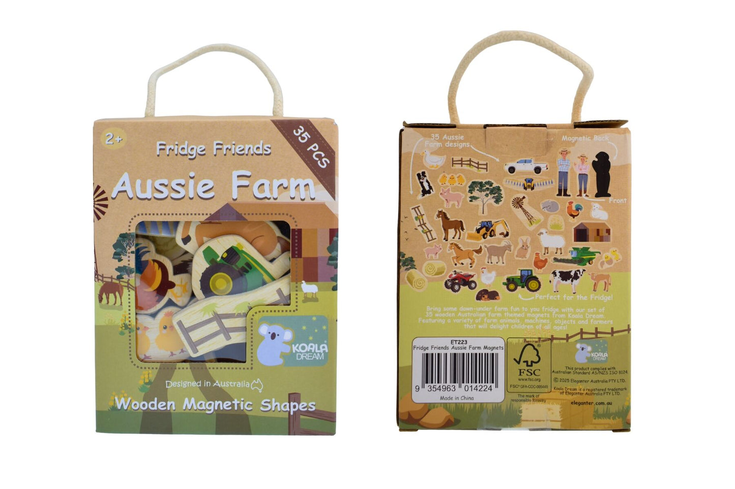 FRIDGE FRIENDS AUSSIE FARM MAGNETS 35PCS