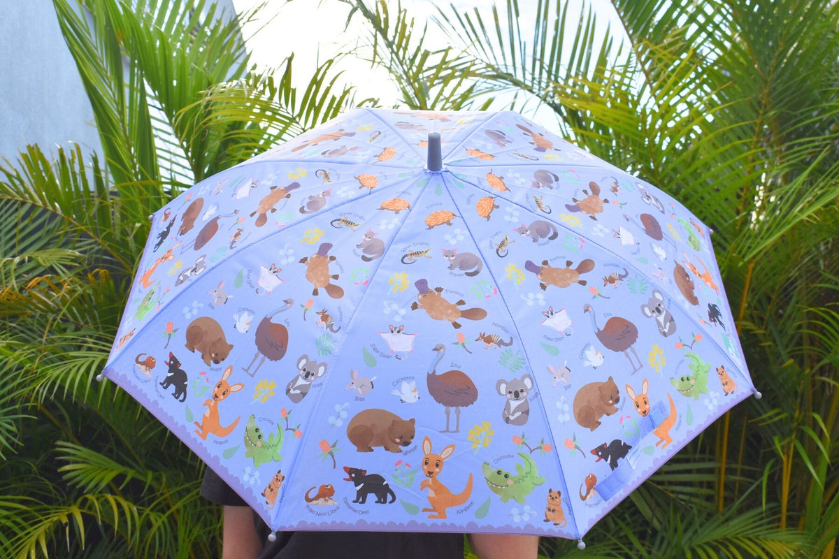 BUSH BUDDIES AUSSIE ANIMAL UMBRELLA PURPLE