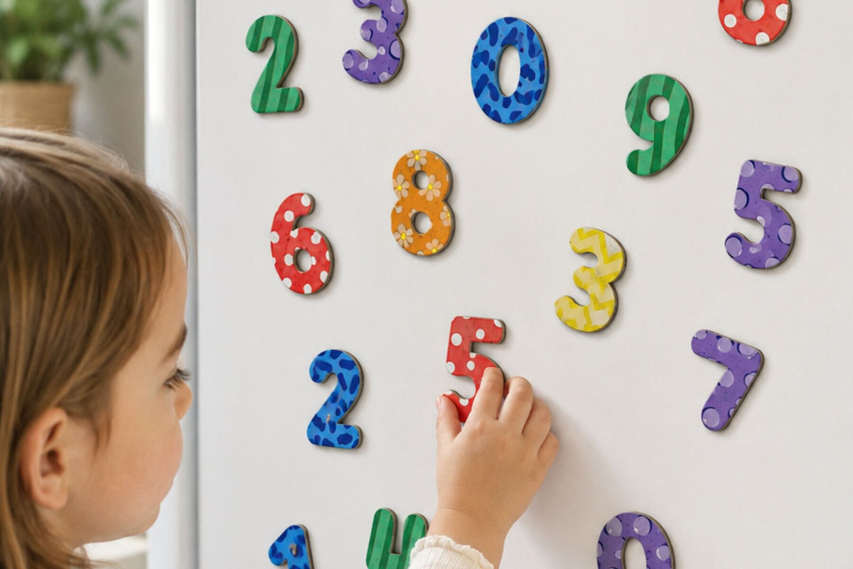 FRIDGE FRIENDS MAGNETIC NUMBERS & SHAPES 50PCS