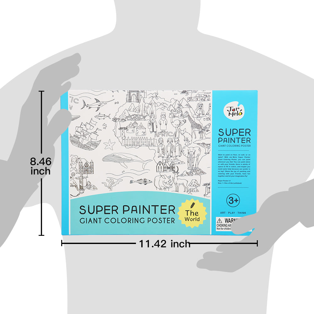 GIANT COLOURING POSTER PADS - THE WORLD