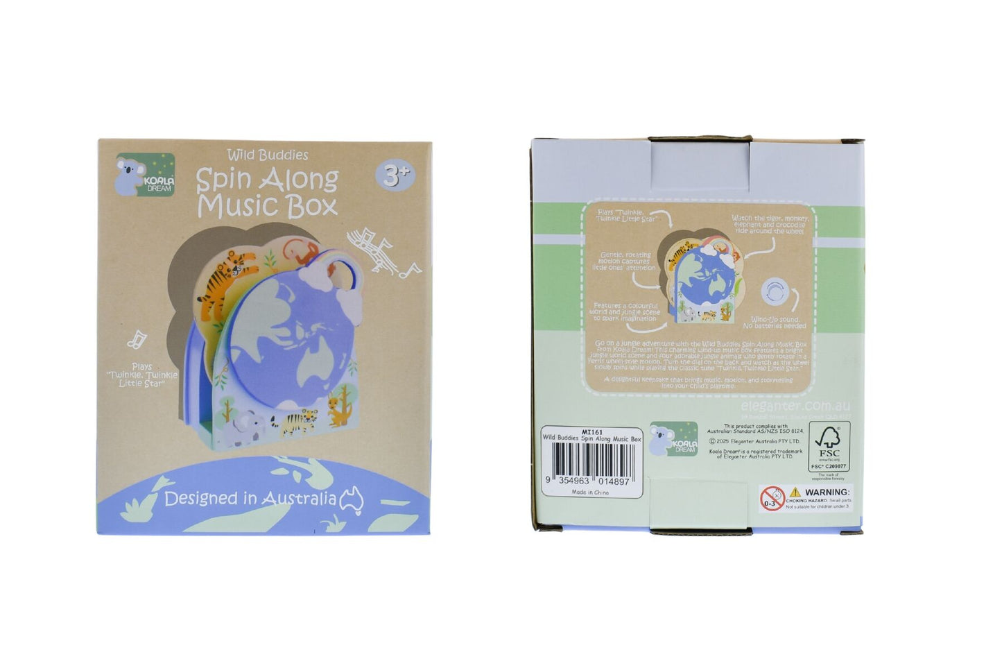 WILD BUDDIES SPIN ALONG MUSIC BOX