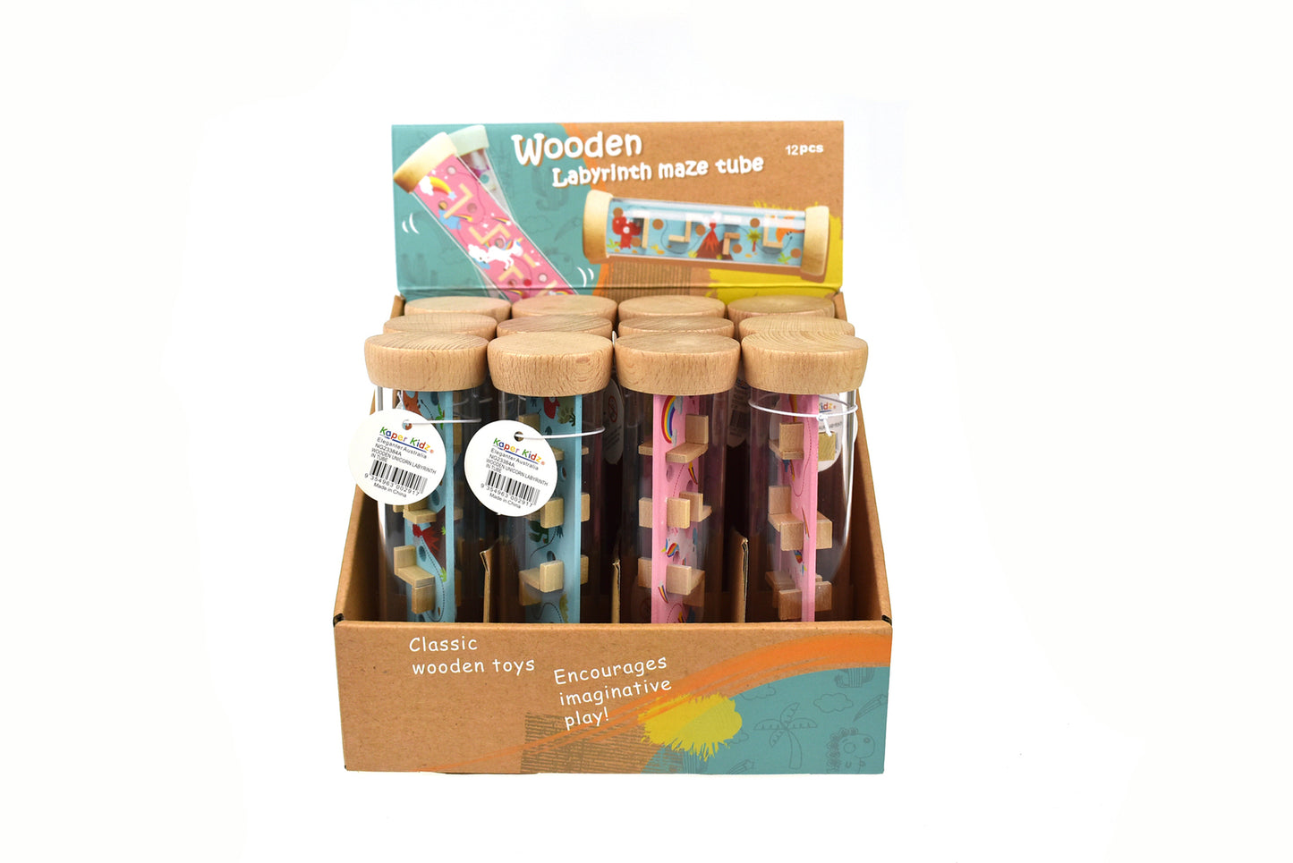 WOODEN DINOSAUR LABYRINTH IN TUBE