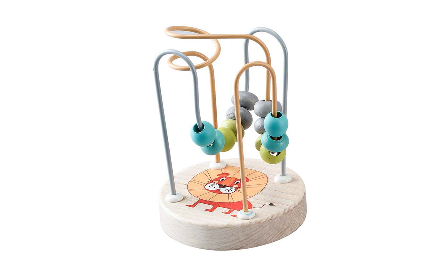 LION JUNGLE ANIMAL SMALL ROLLER COASTER BEAD MAZE