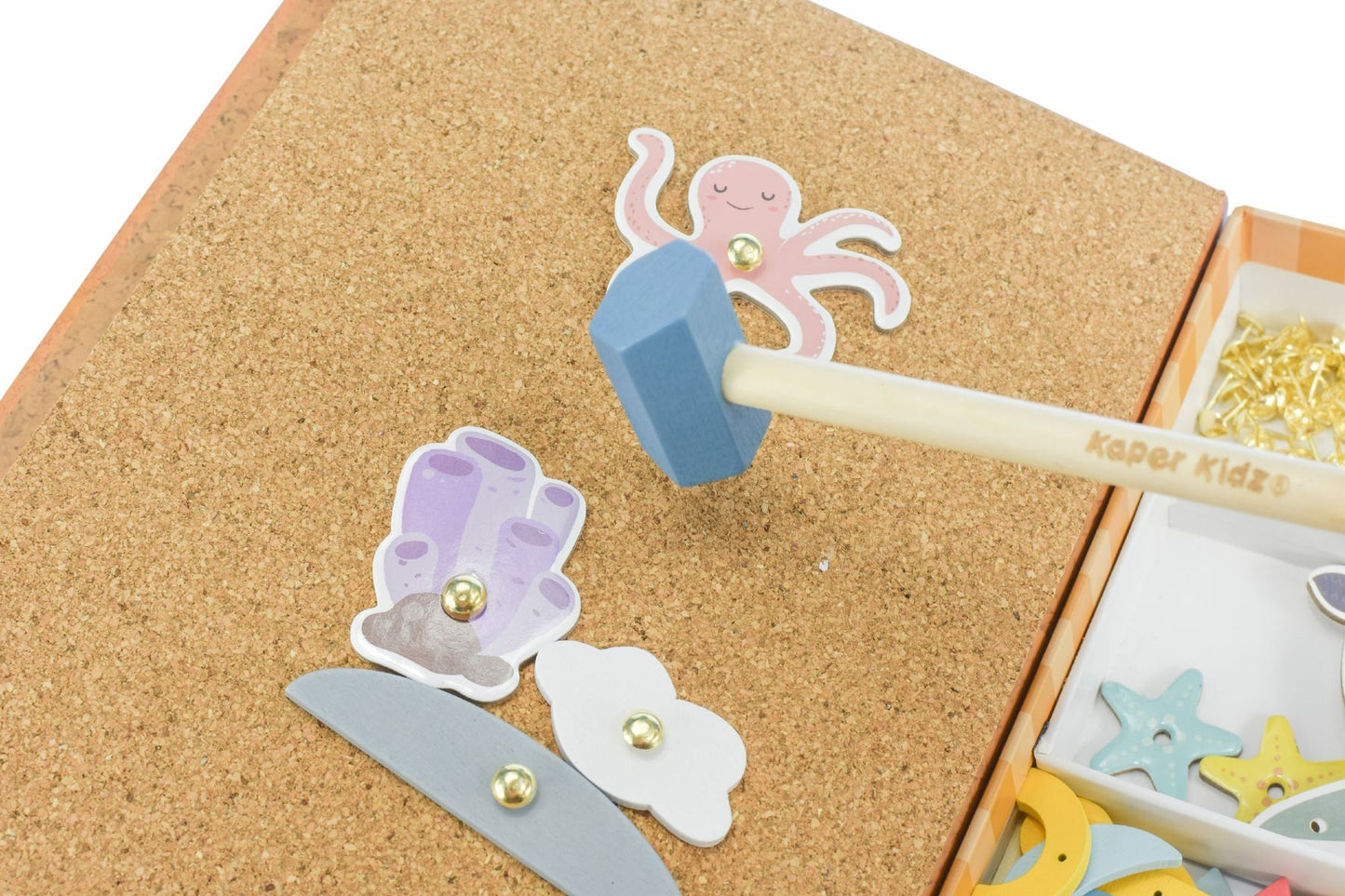 WOODEN UNDERWATER WORLD TAP A SHAPE IN BOOK CASE