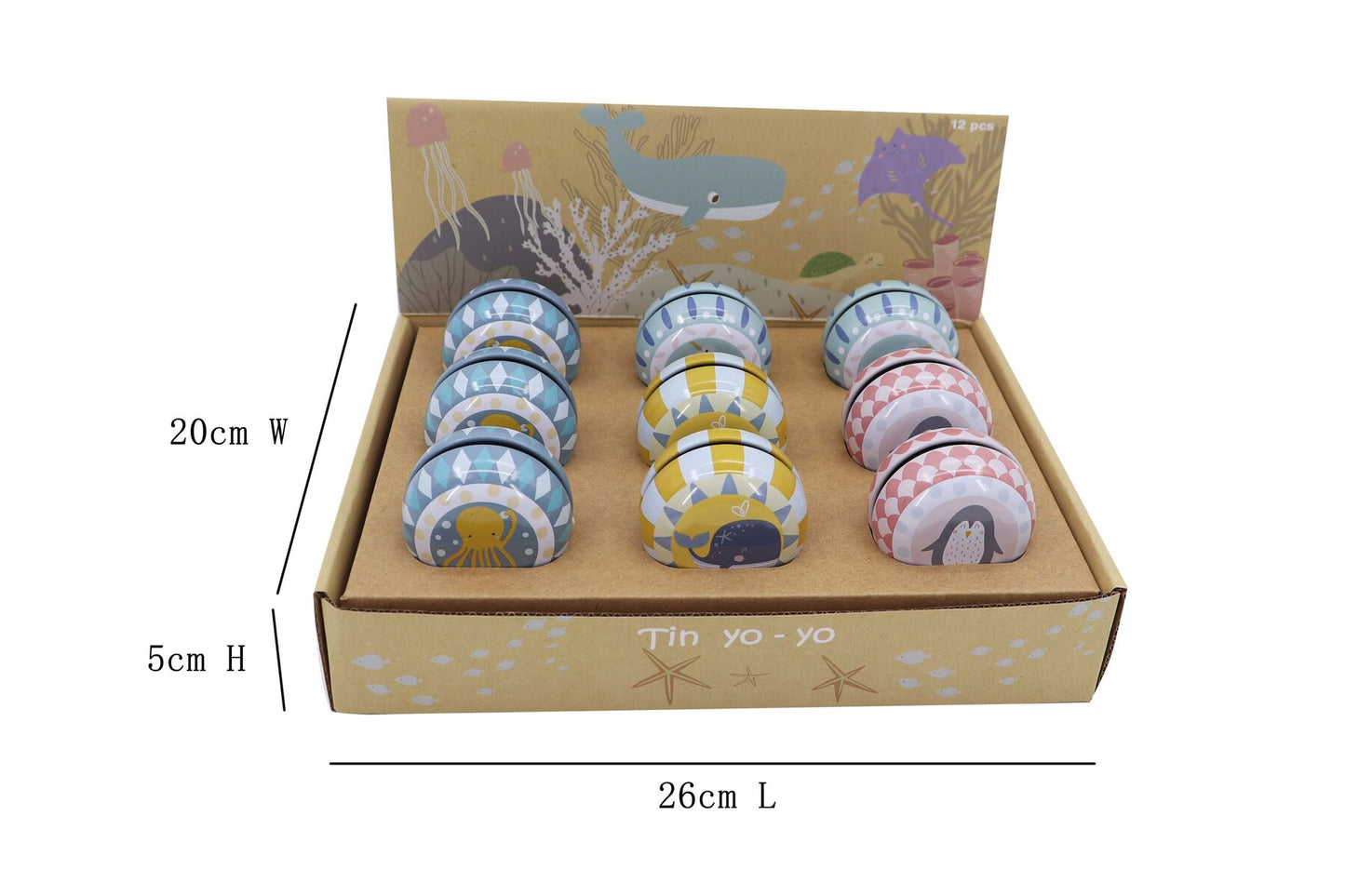 SEA ANIMAL TIN YO-YO PRICE FOR 4