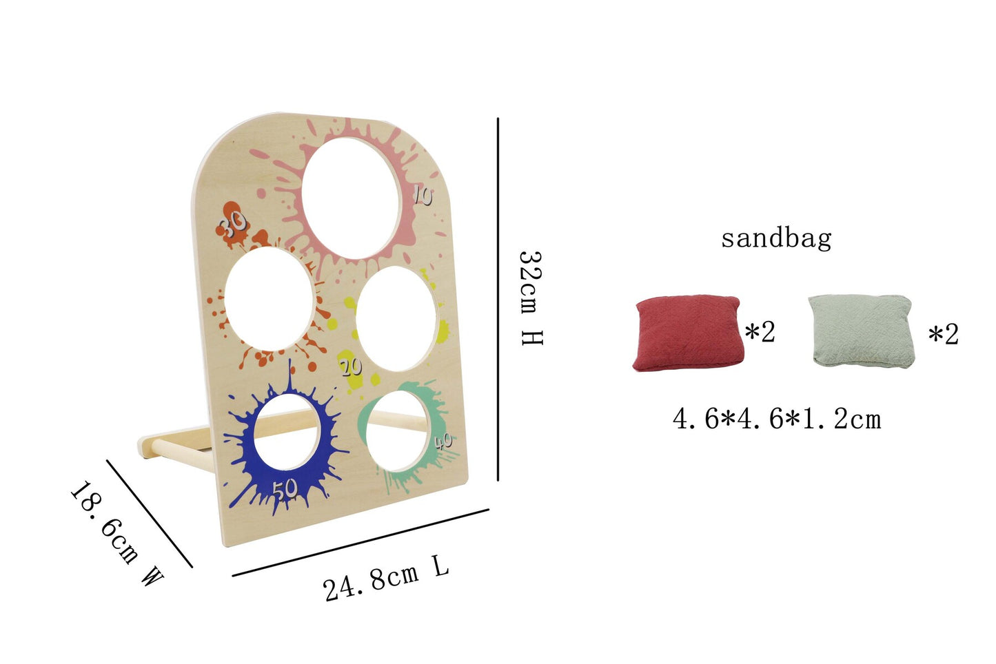 WOODEN SANDBAG TOSS CORNHOLE OUTDOOR GAME
