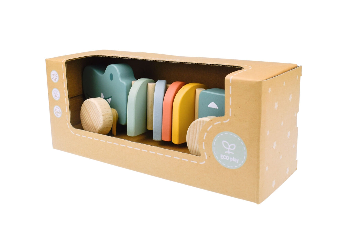 WOODEN PULL ALONG CROCODILE