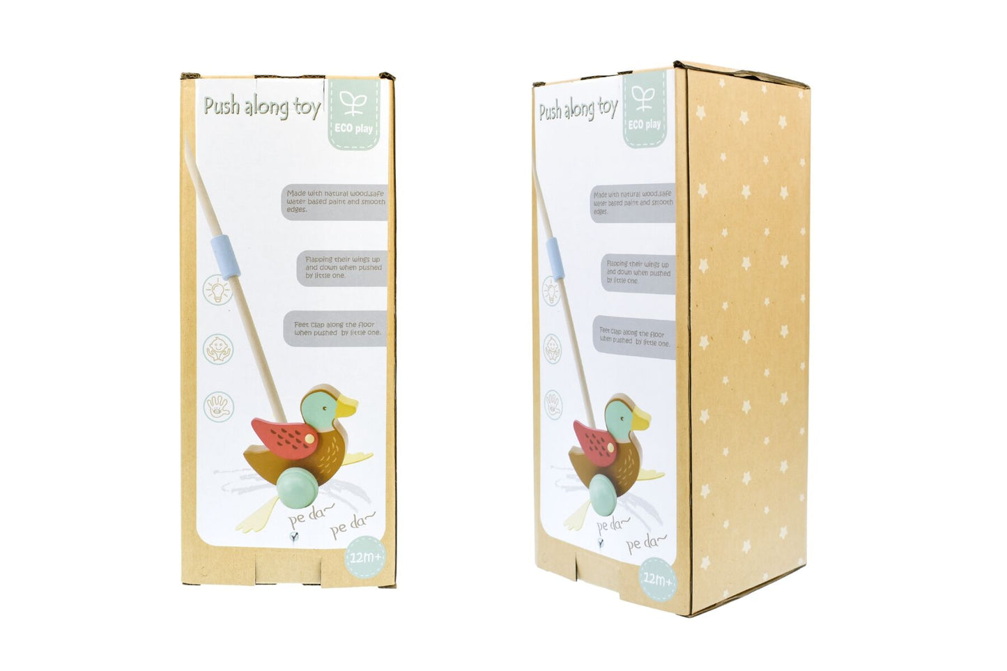 WOODEN MALLARD DUCK PUSH A LONG