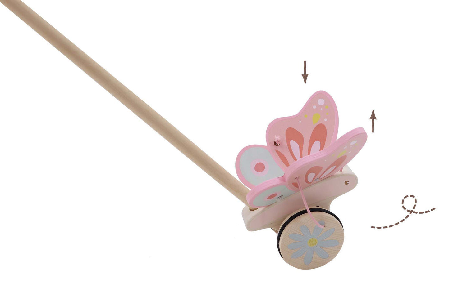 WOODEN BUTTERFLY PUSH A LONG