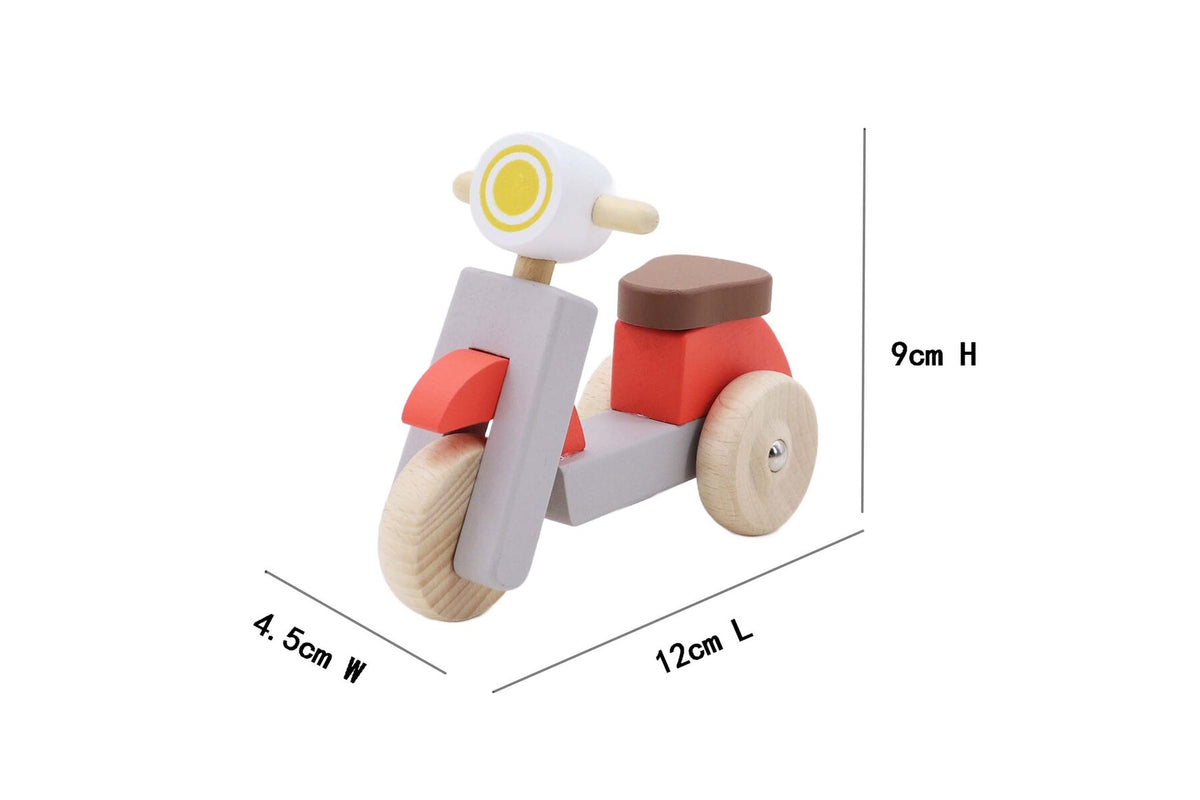 WOODEN SCOOTER SET OF 4
