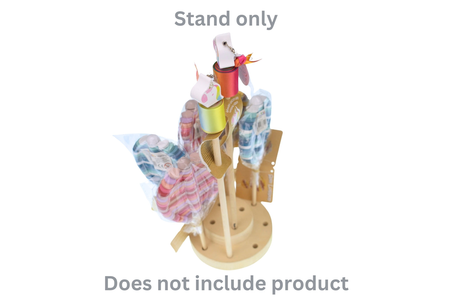 WOODEN ROUND STAND WITH 12 HOLES