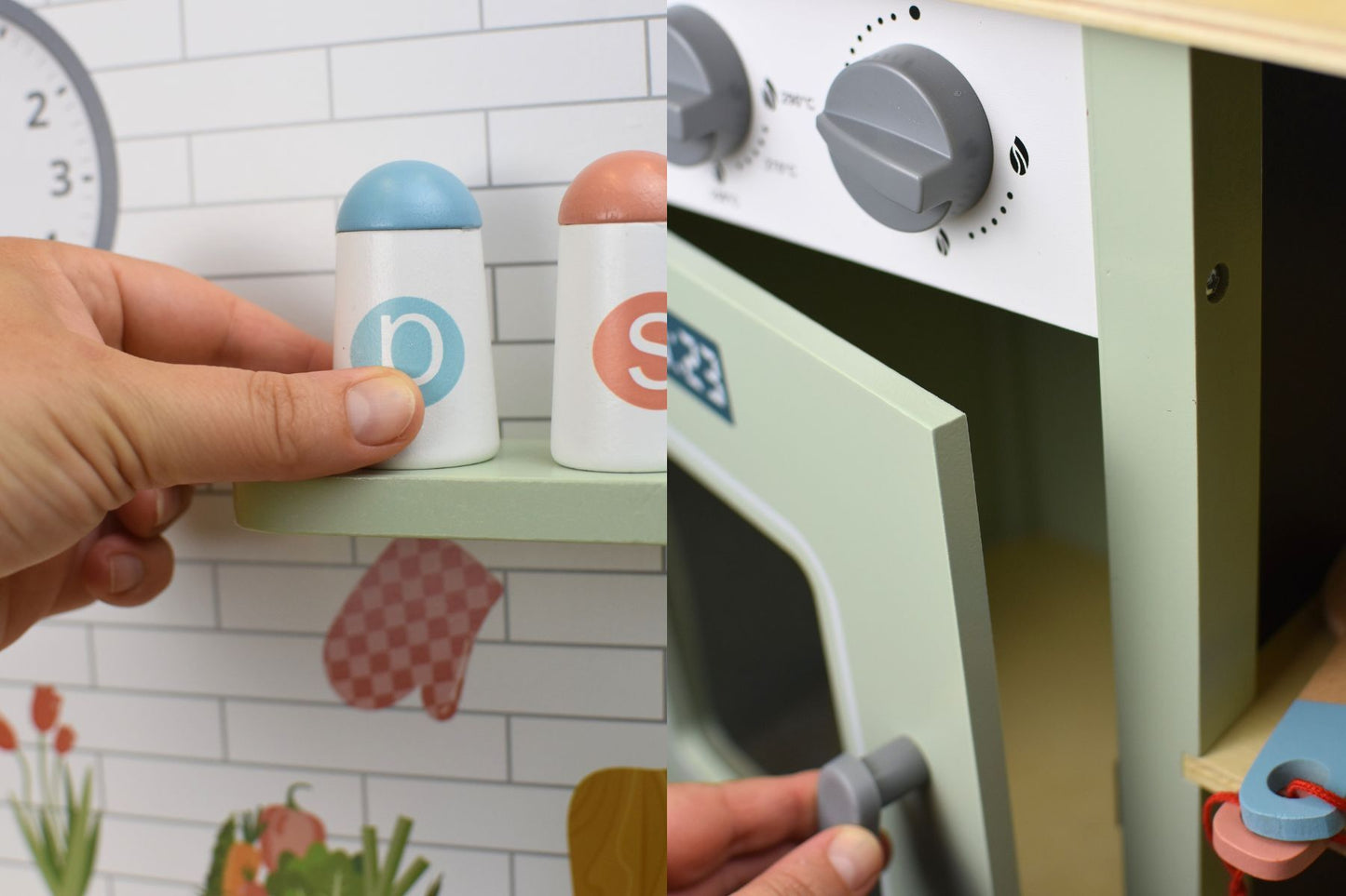 WOODEN PLAY KITCHEN SET