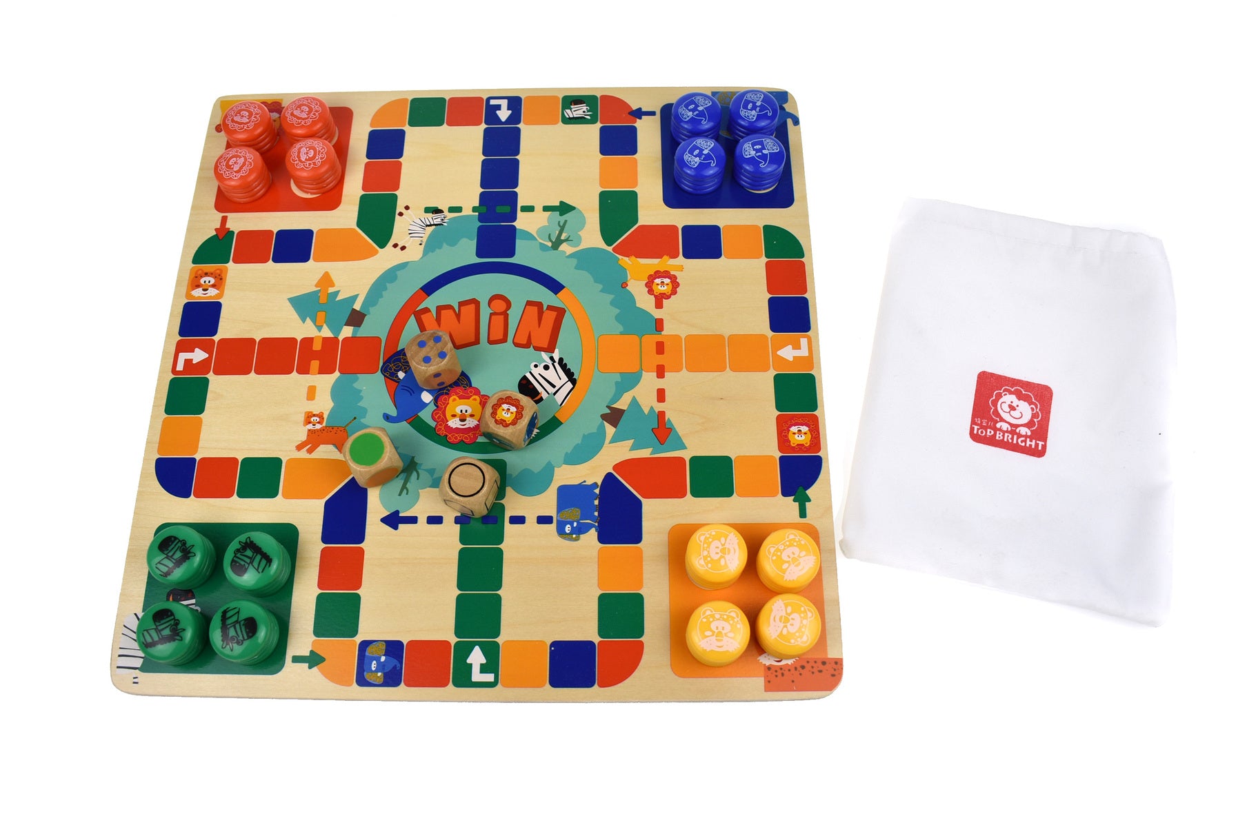 2 IN 1 ANIMAL LUDO GAME