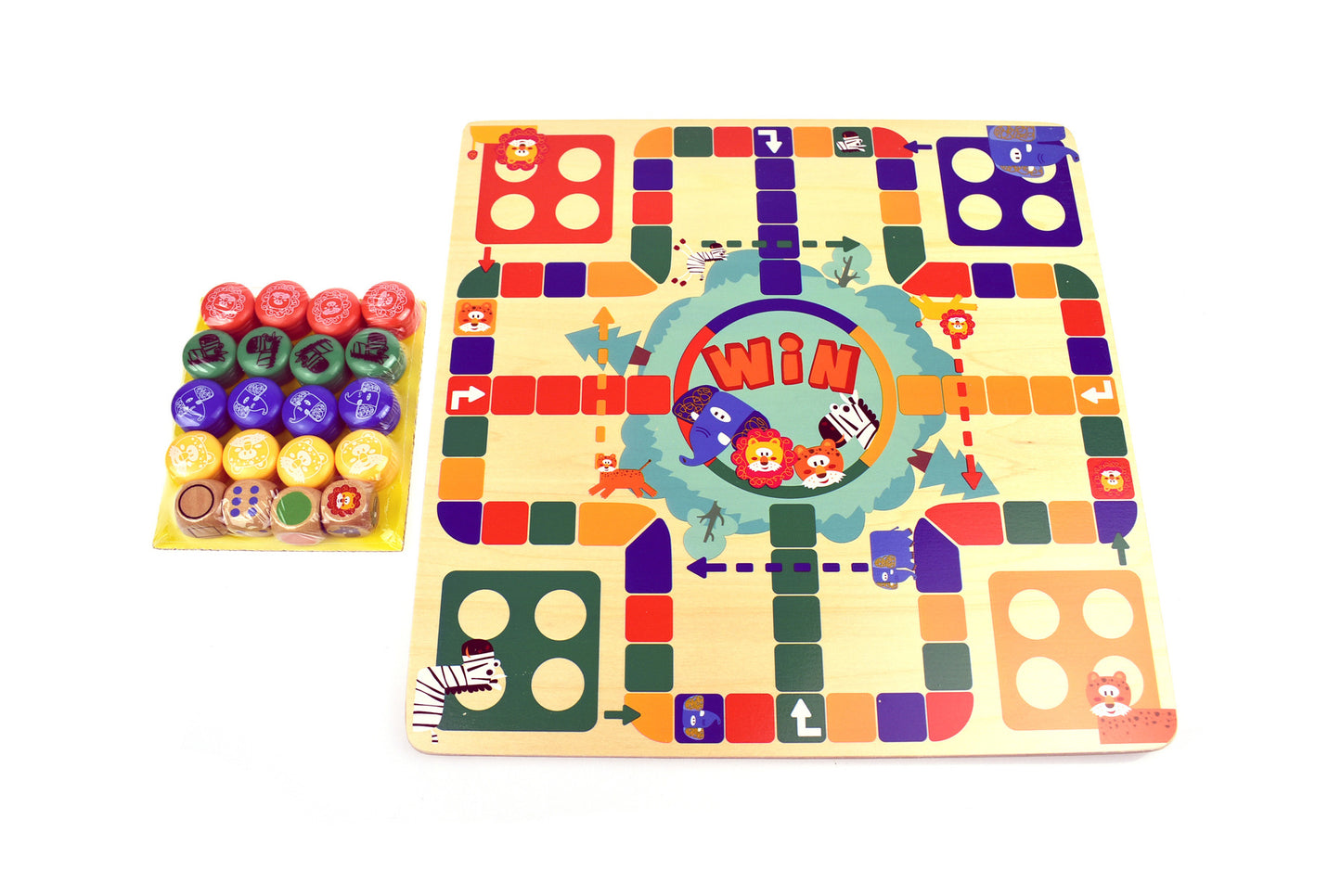 2 IN 1 ANIMAL LUDO GAME