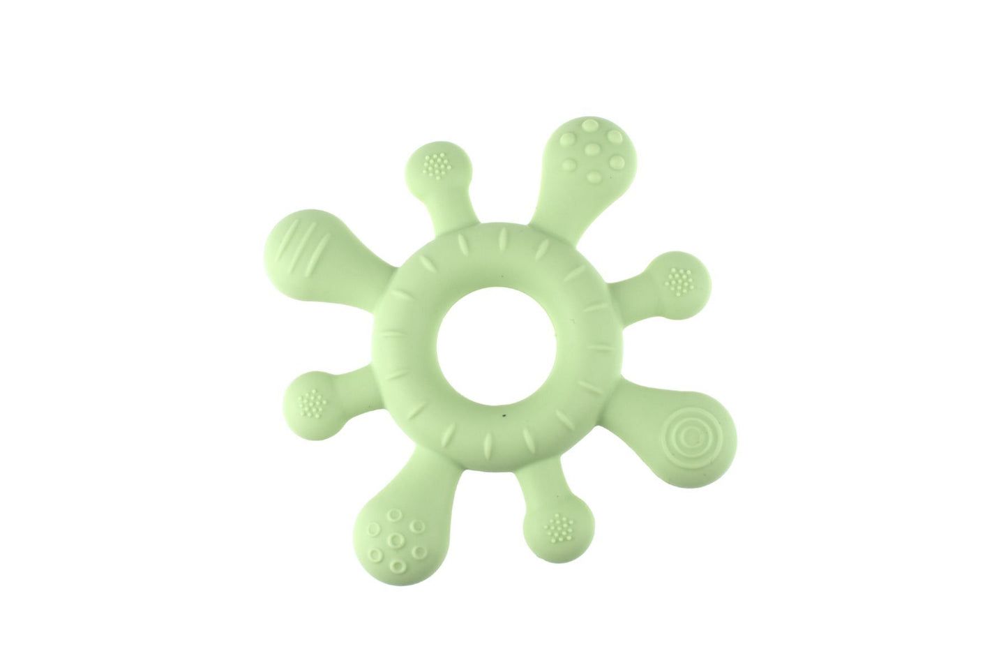 SENSORY SILICONE SPLASH TEETHER-GREEN