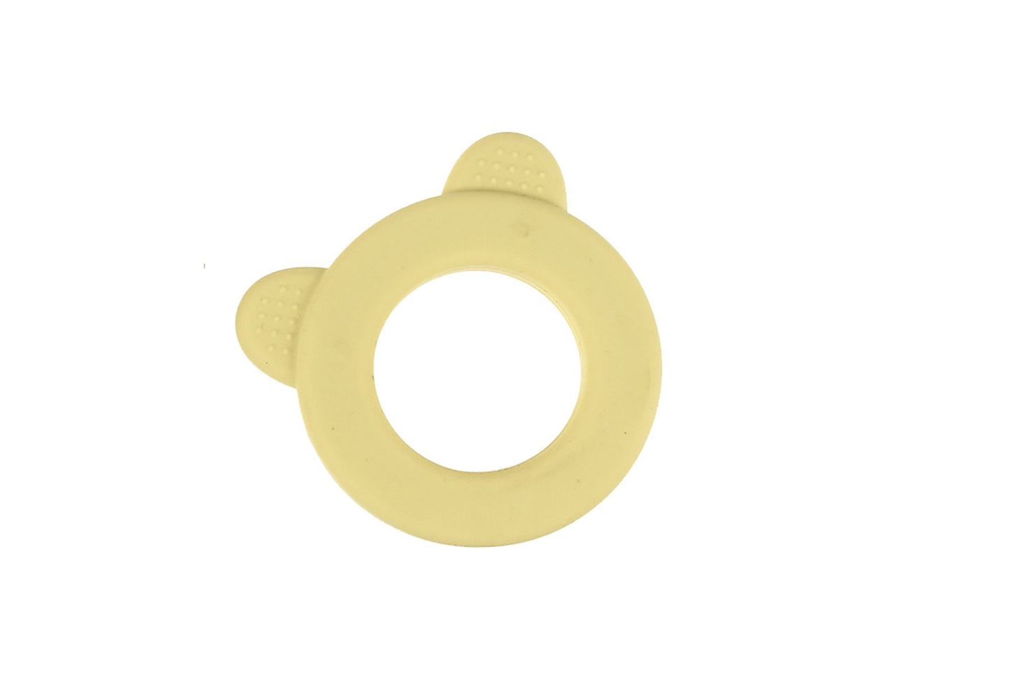 SENSORY SILICONE BEAR TEETHER-YELLOW