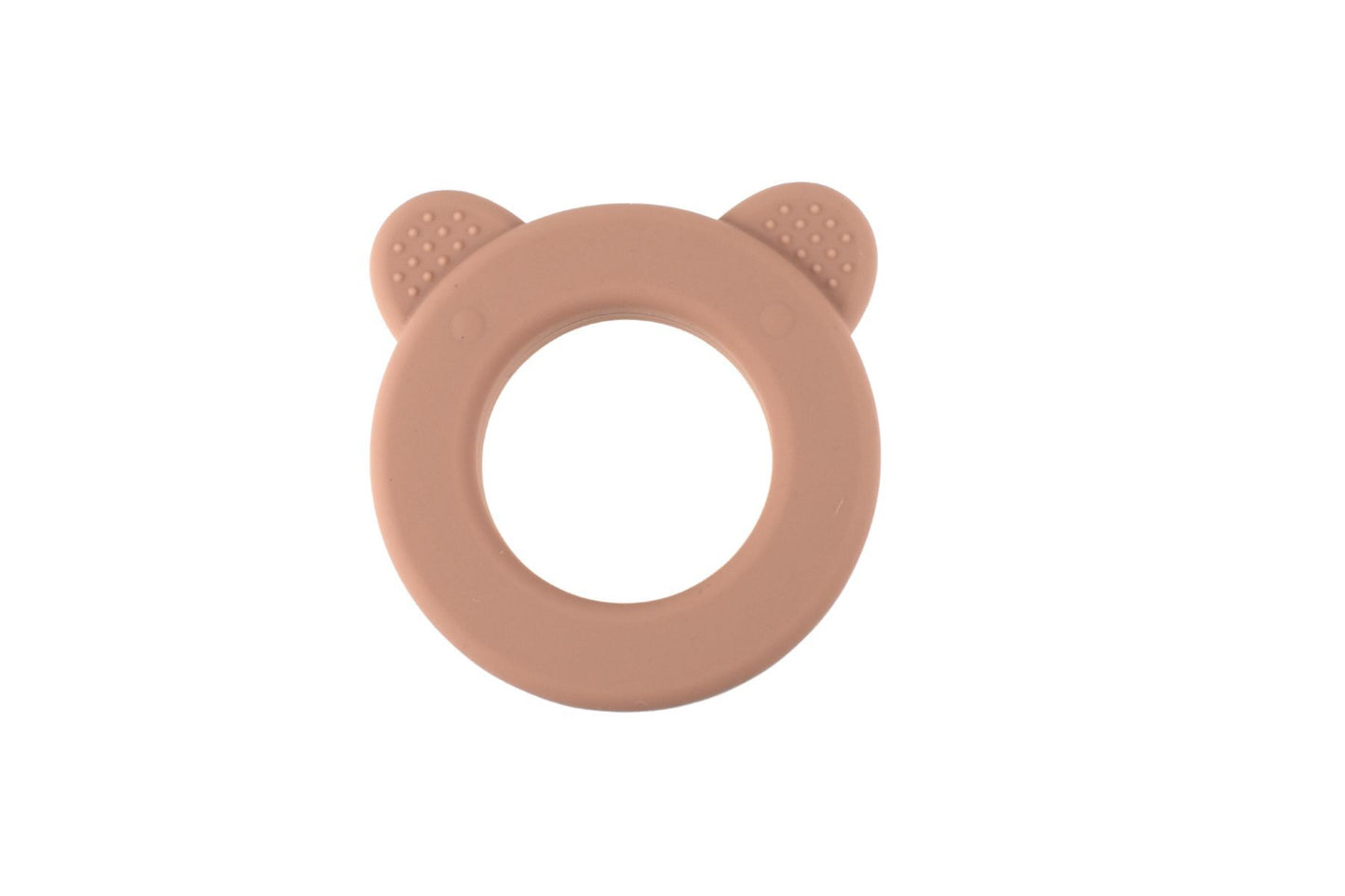 SENSORY SILICONE BEAR TEETHER-PINK