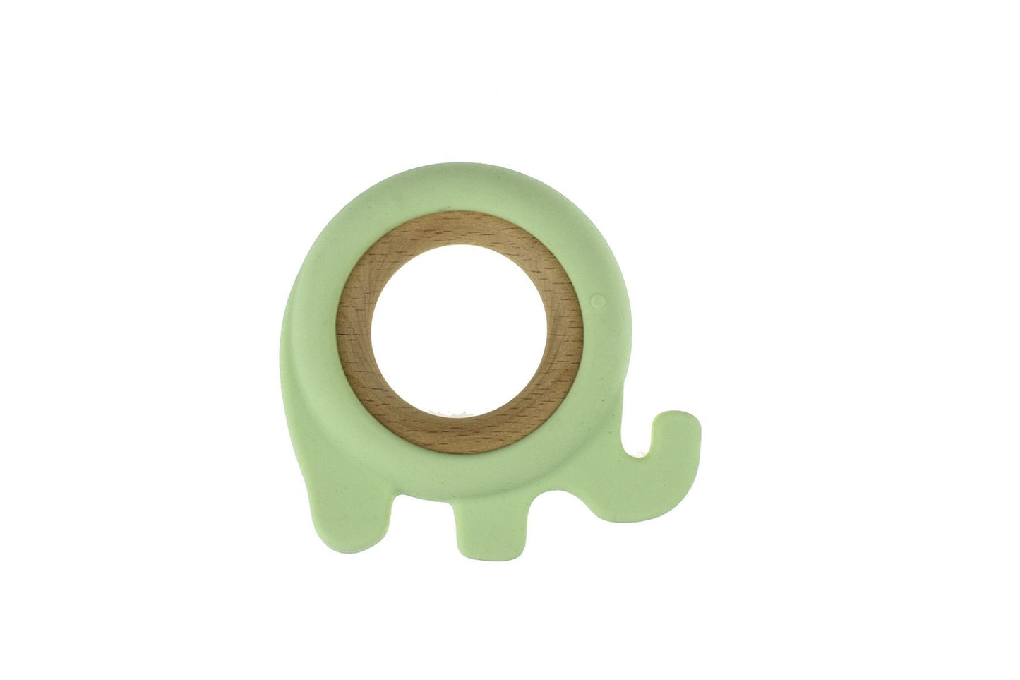 SILICONE ELEPHANT TEETHER-GREEN