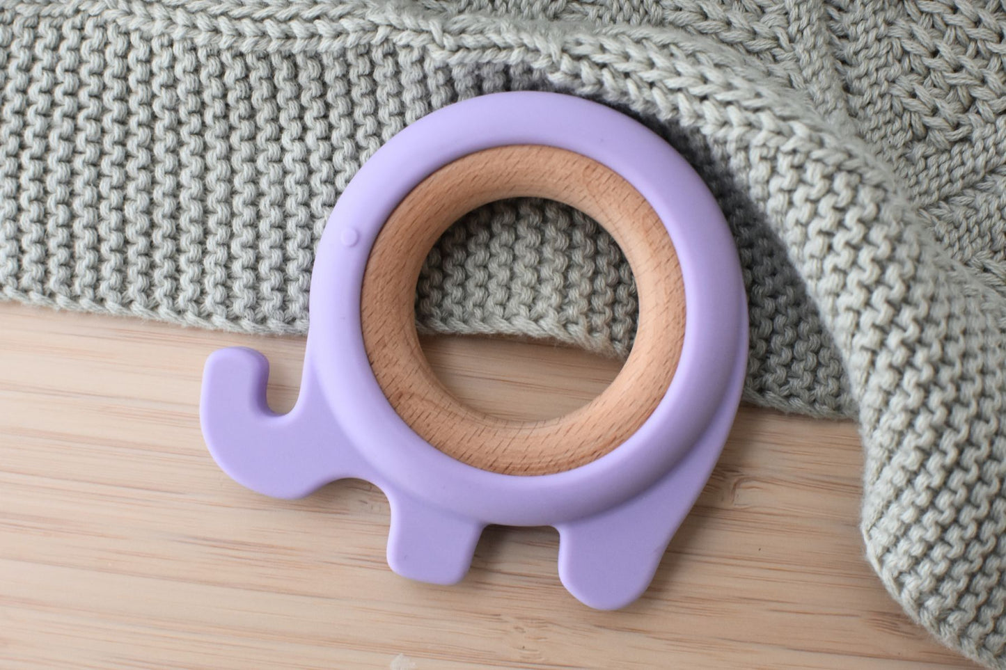 SILICONE ELEPHANT TEETHER-PURPLE