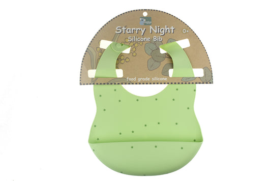 STARRY NIGHT SILICONE BIB-GREEN