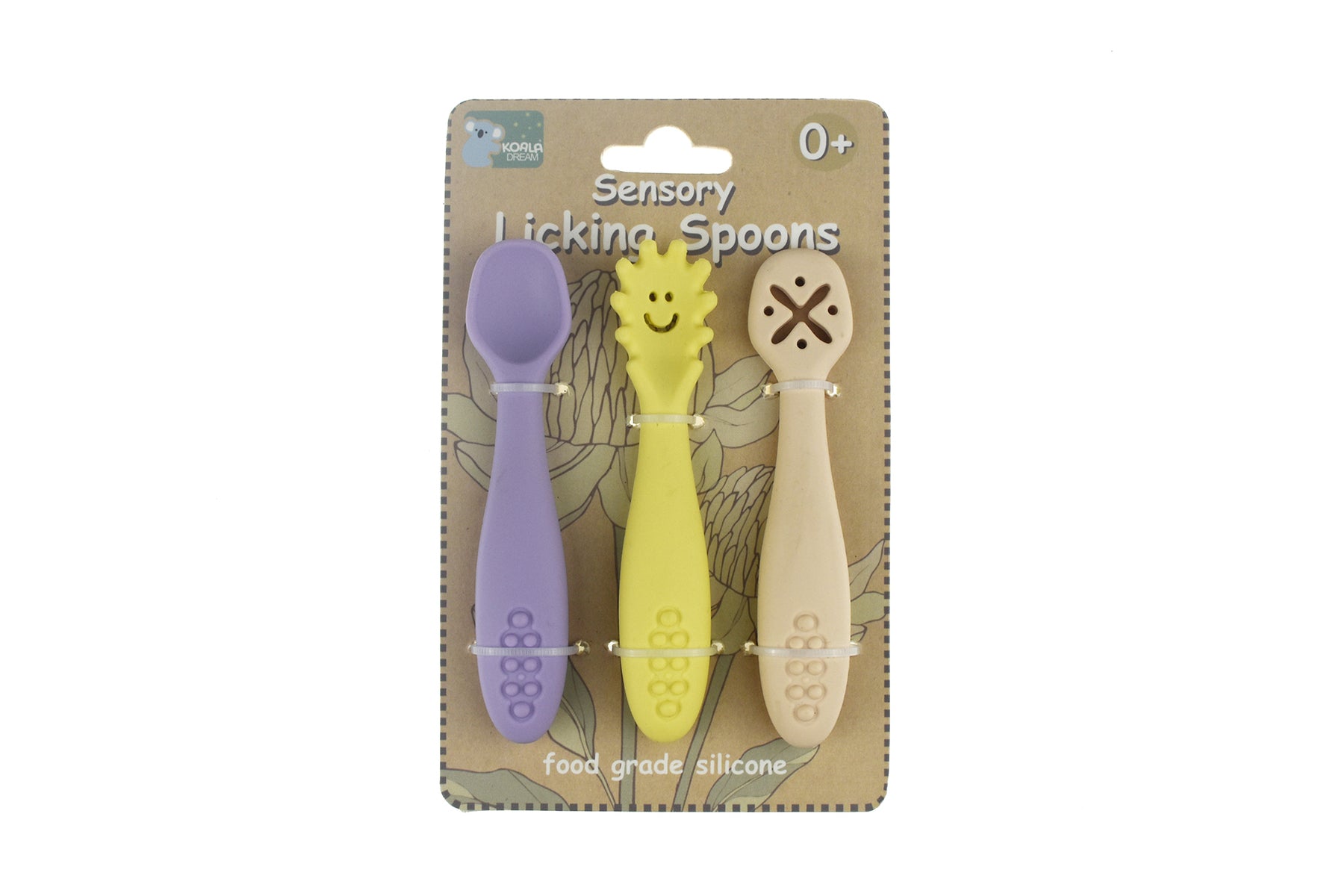 SENSORY SILICONE LICKING SPOONS-MULTICOLOUR