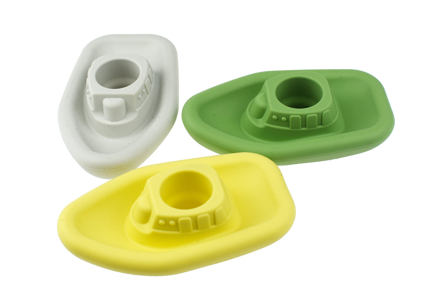 BATH BOATS 3PC SILICONE SET-GREY/GREEN