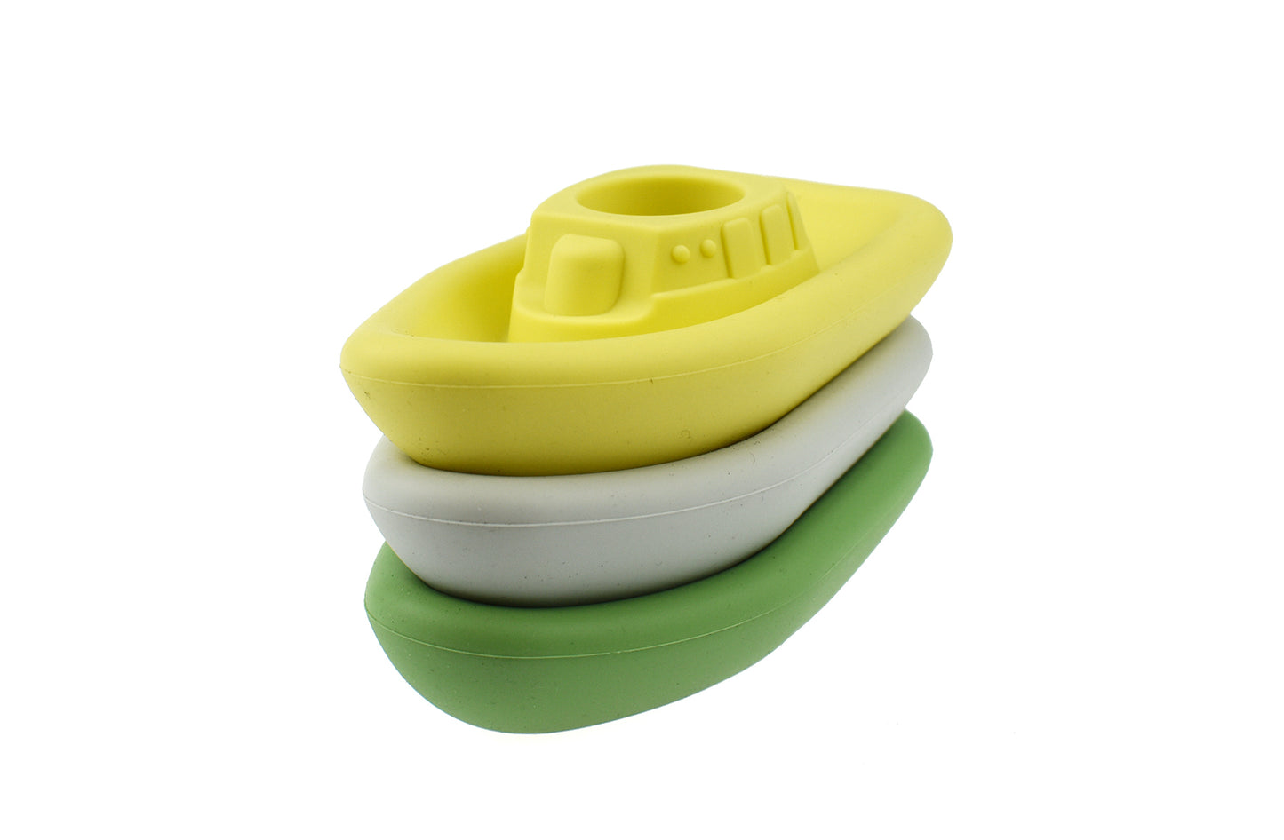 BATH BOATS 3PC SILICONE SET-GREY/GREEN