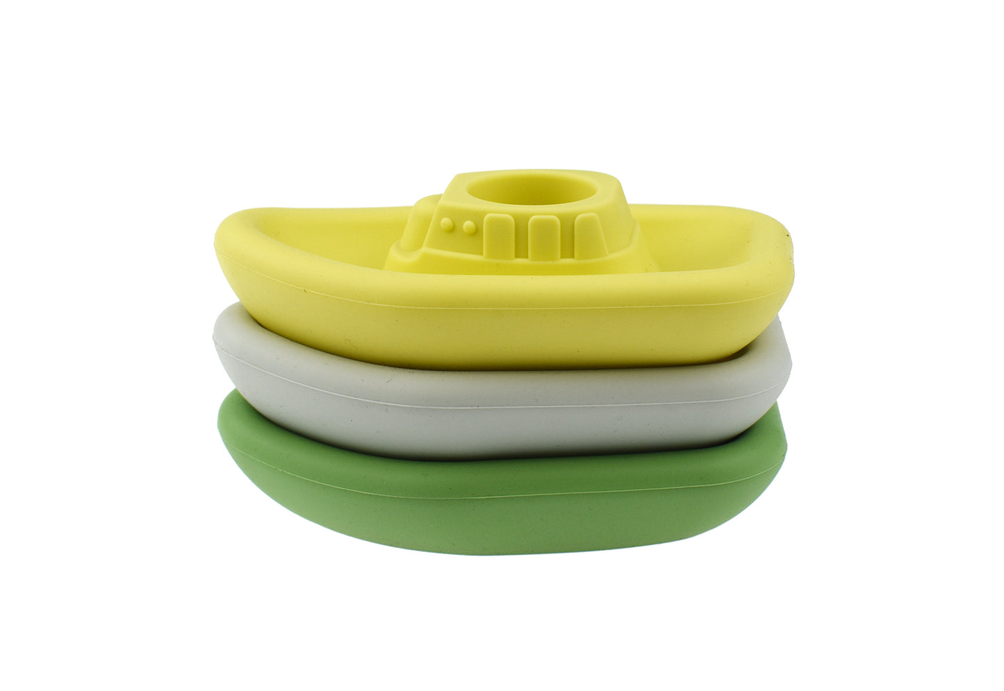 BATH BOATS 3PC SILICONE SET-GREY/GREEN