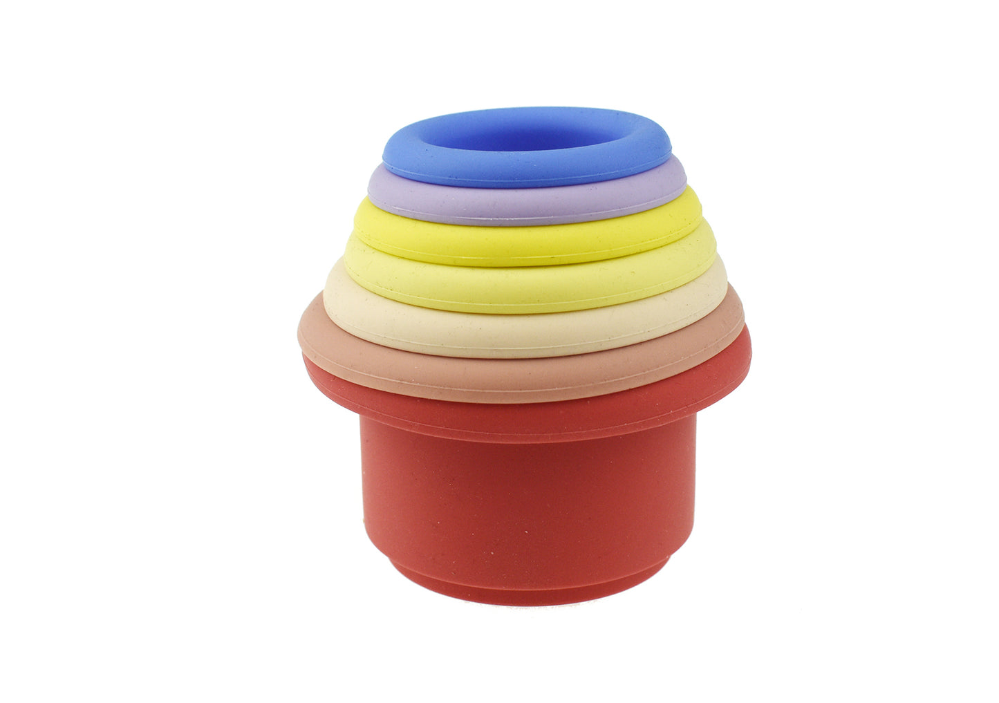 STACKING CUPS 7 PC SILICONE SET-PINK