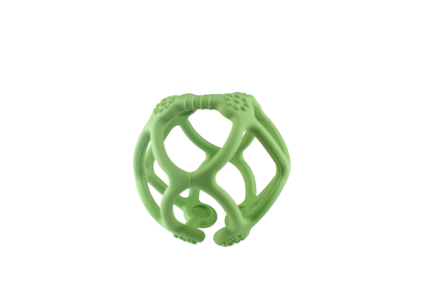 SILICONE TEXTURED TEETHER GRIP BALL-GREEN