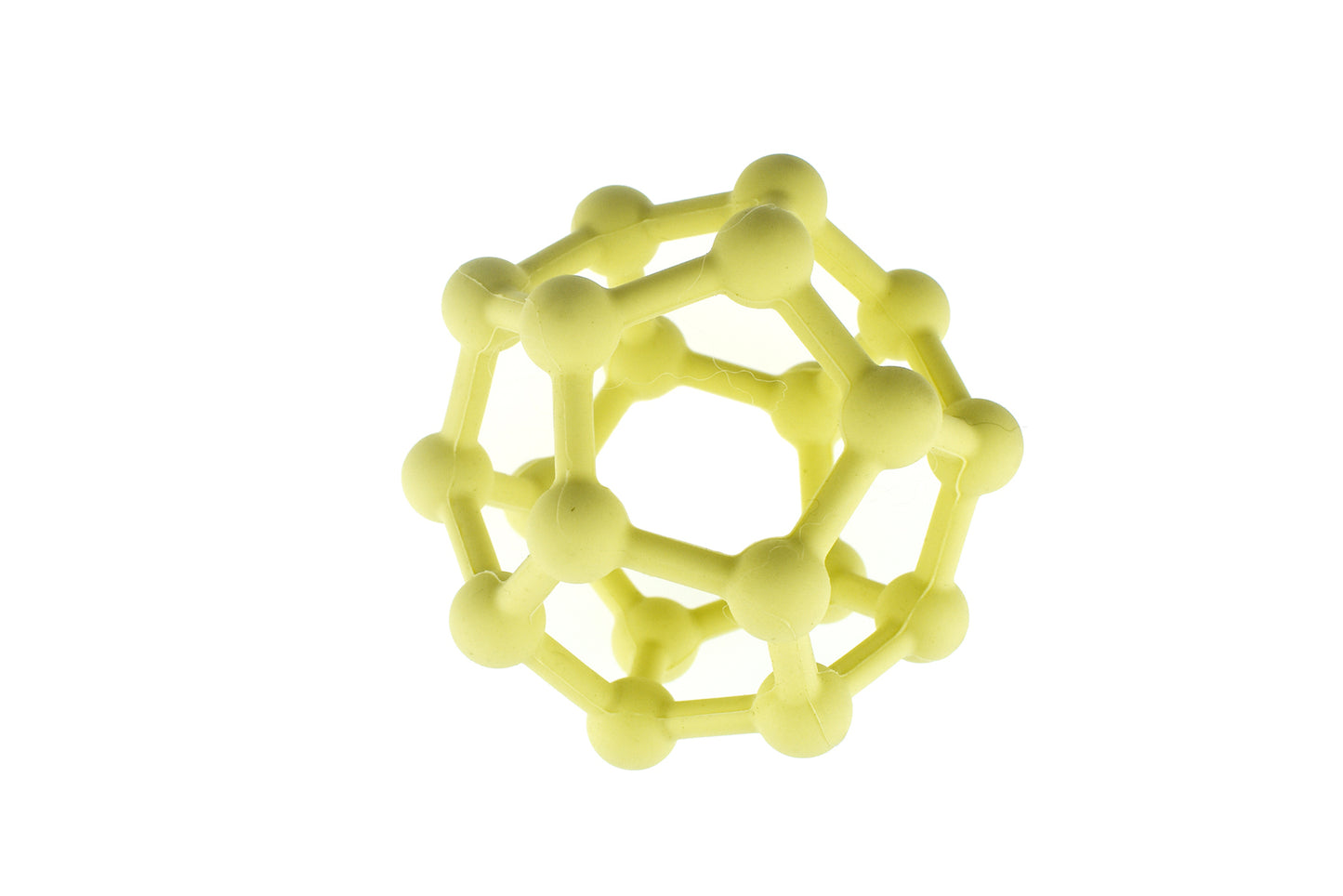 SILICONE ATOMIC TEETHER GRIP BALL-YELLOW