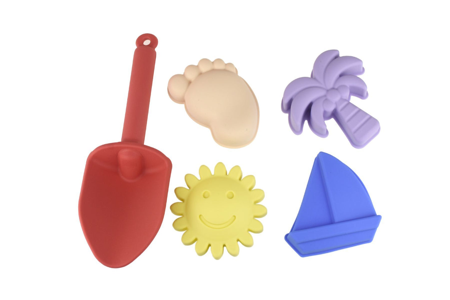 6PC SILICONE BEACH SET PINK SUNDAE