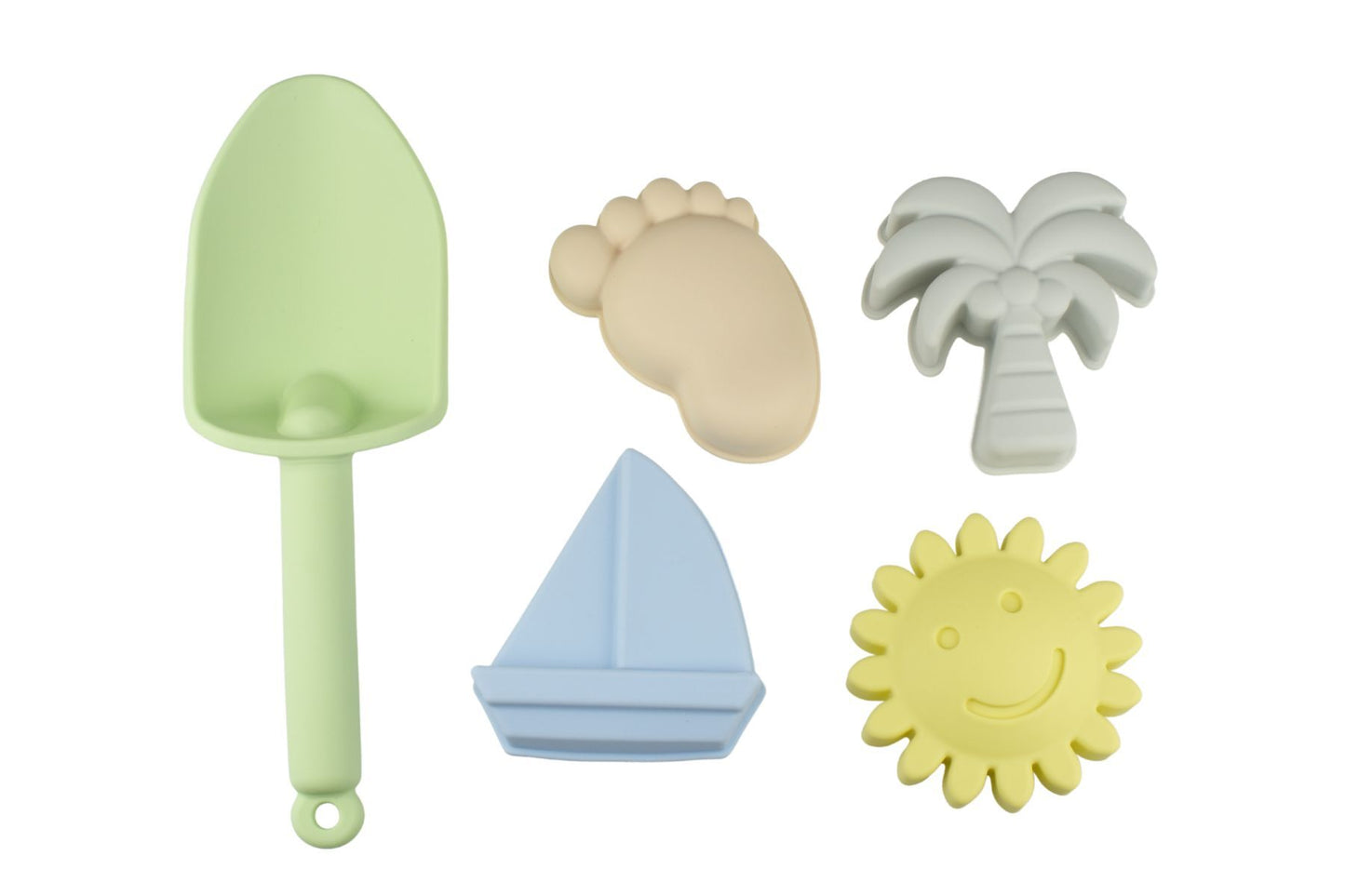 6PC SILICONE BEACH SET PASTEL GELATO