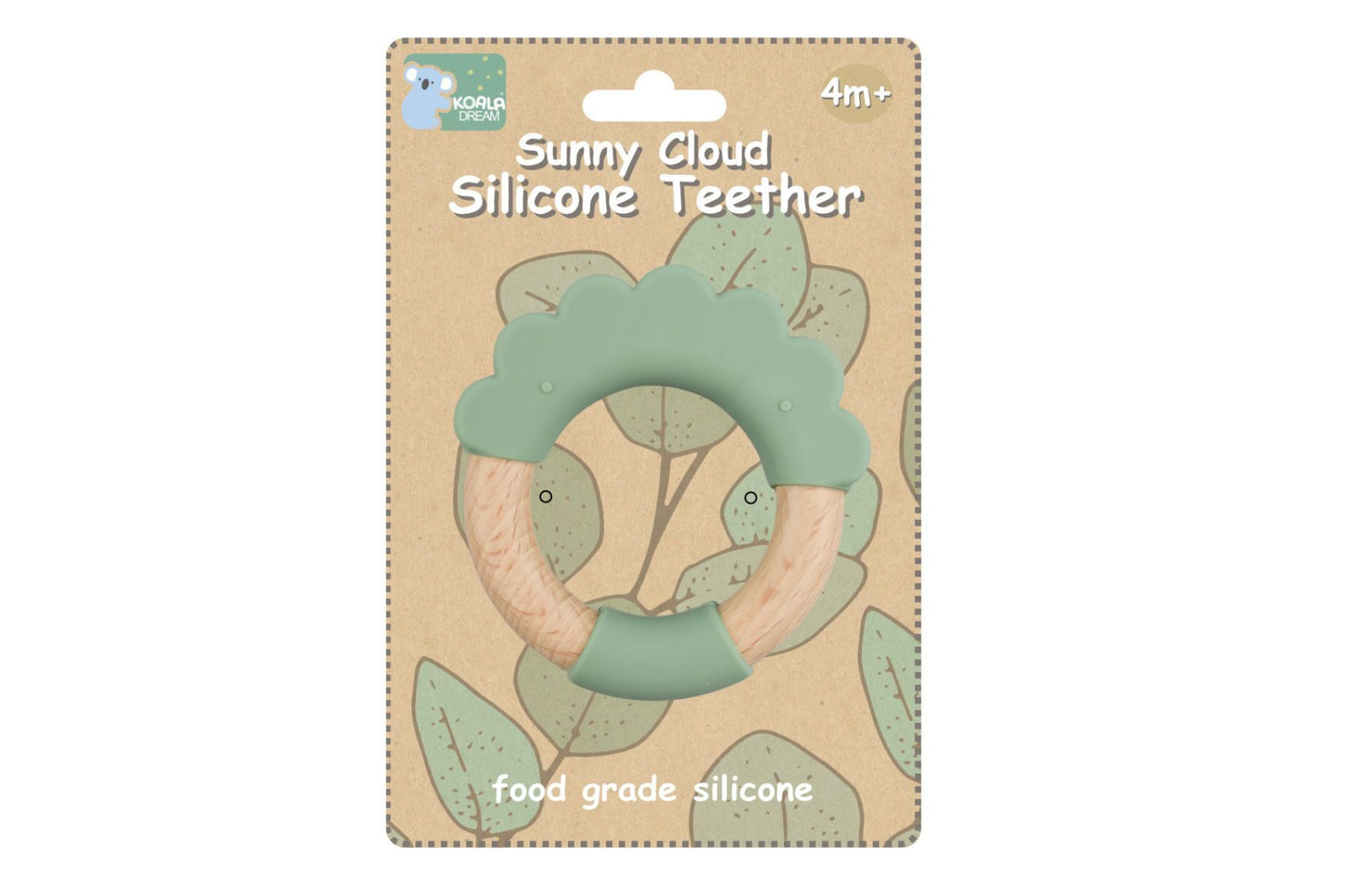 SILICONE TEETHER CLOUD GREEN