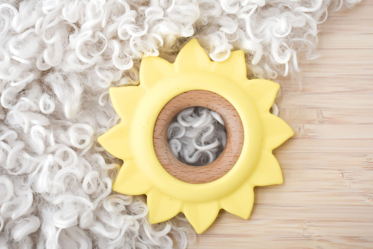 SILICONE TEETHER SUN YELLOW