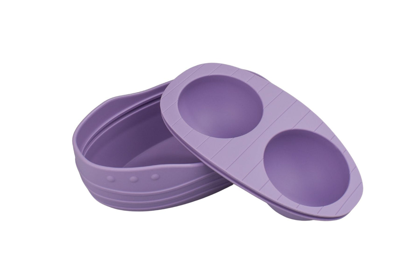 SILICONE PENGUINS BATH BOAT PURPLE