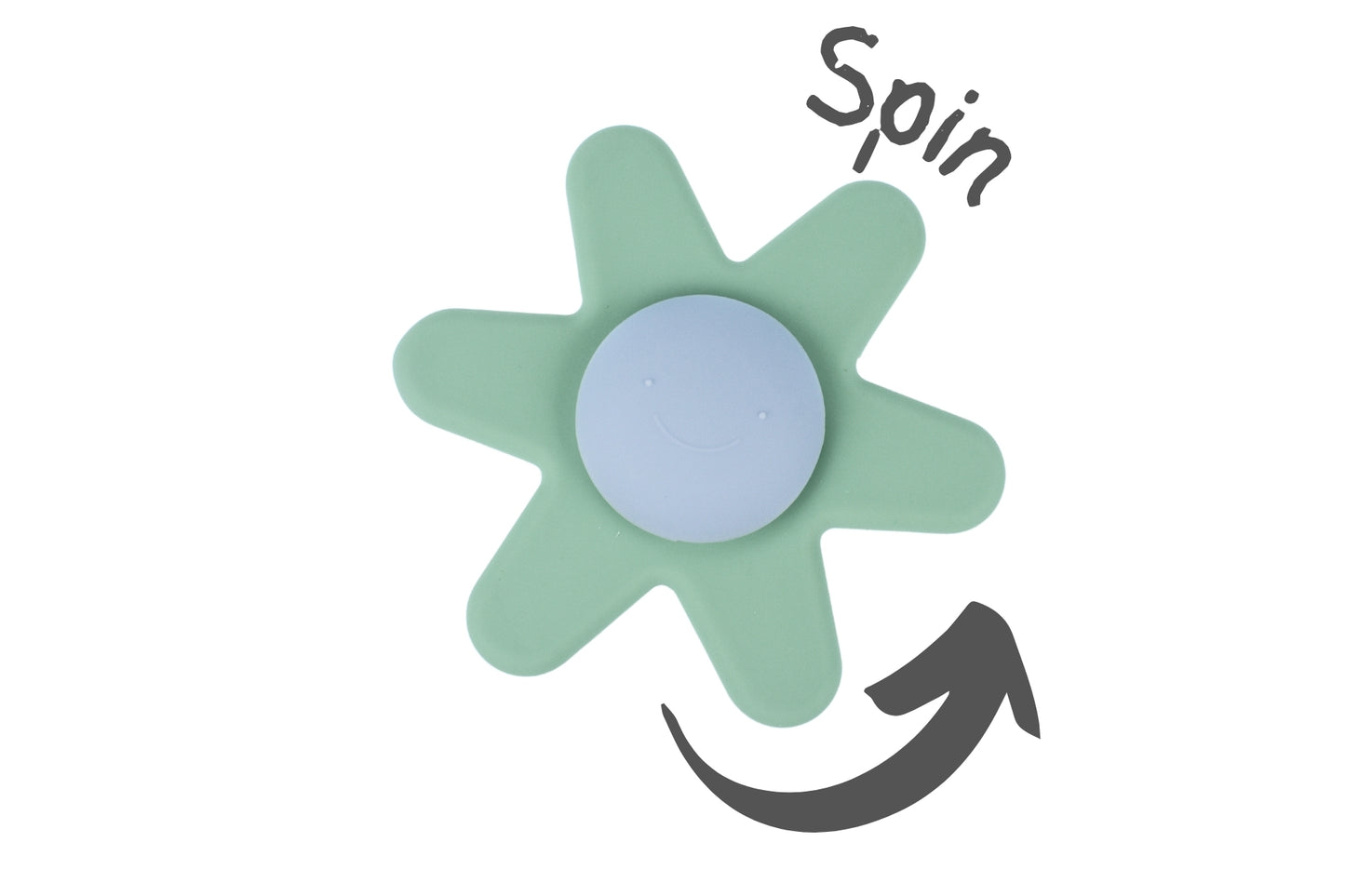 SILICONE DAISY SPINNER GREEN