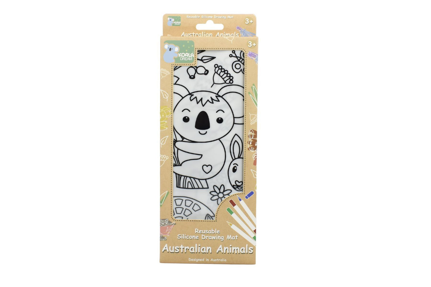 REUSABLE SILICONE DRAWING MAT- AUSTRALIAN ANIMALS