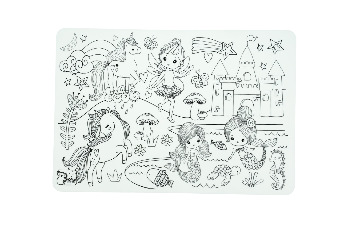 REUSABLE SILICONE DRAWING MAT- ENCHANTED KINGDOM