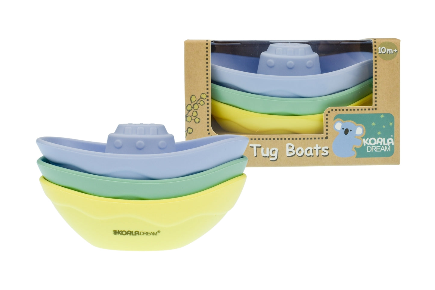 SILICONE BATH TUG BOATS 3PC SET