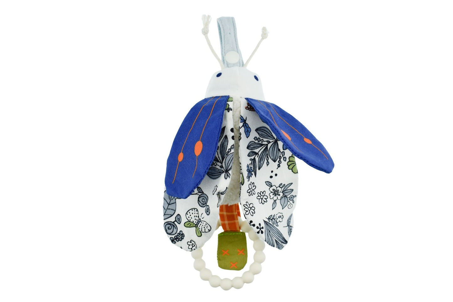 SNUGGLE PAL BANJO BEETLE WITH SILICONE TEETHING RING