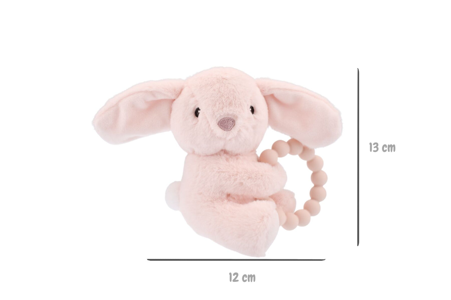 SNUGGLE PAL ROSIE RABBIT WITH SILICONE TEETHING RING