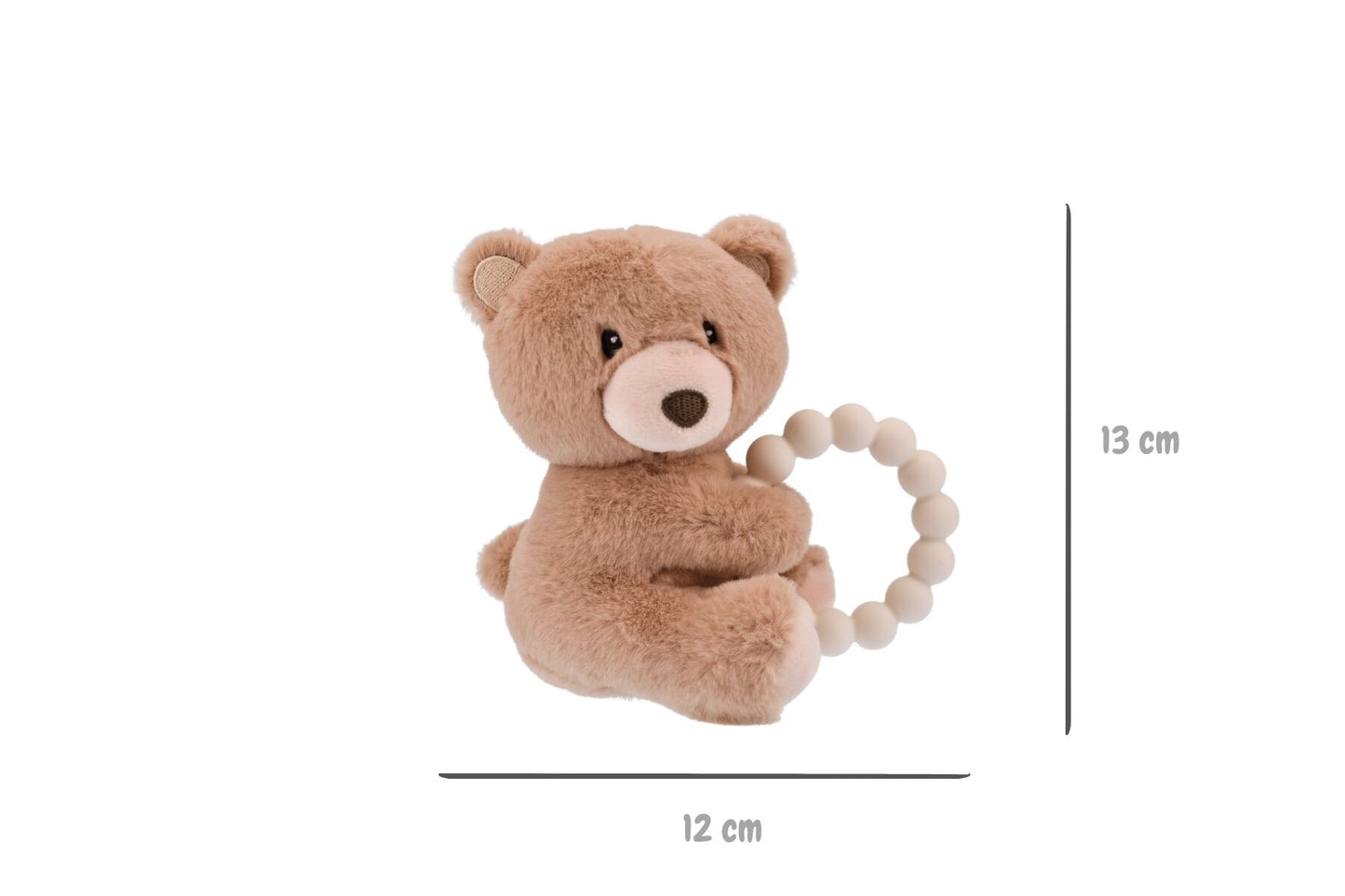 SNUGGLE PAL BENNY BEAR WITH SILICONE TEETHING RING
