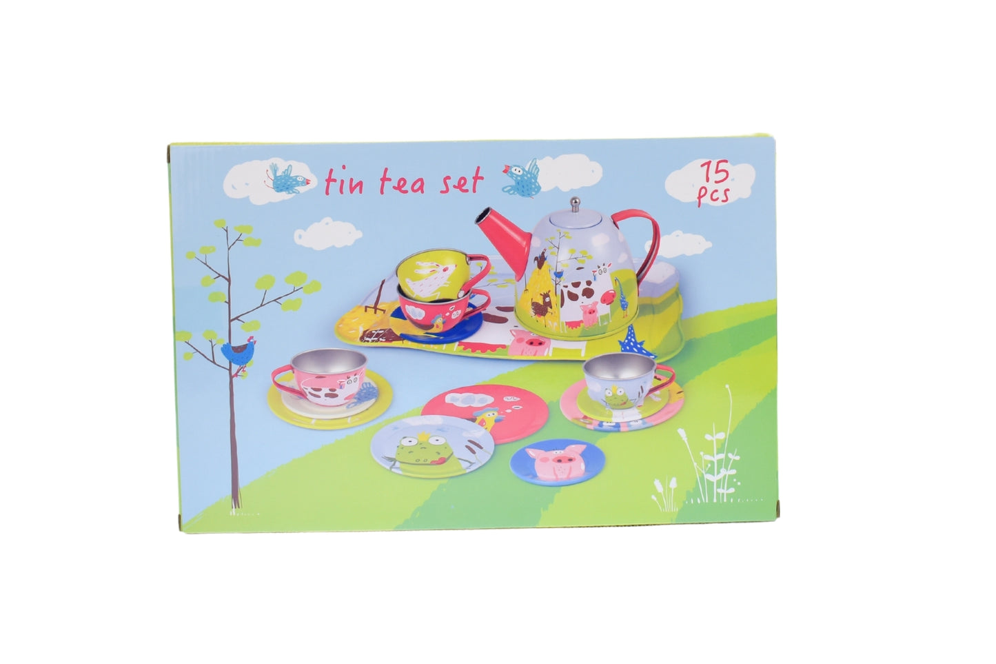 FARM TIN TEA SET 15PCS