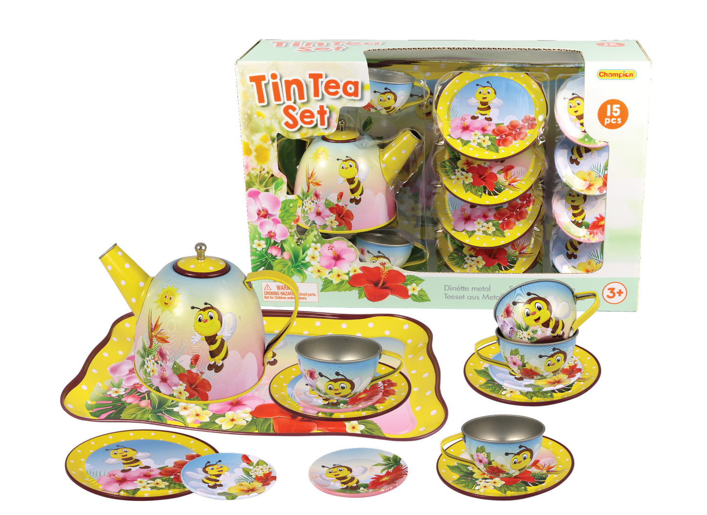 BEE TIN TEA SET 15PCS