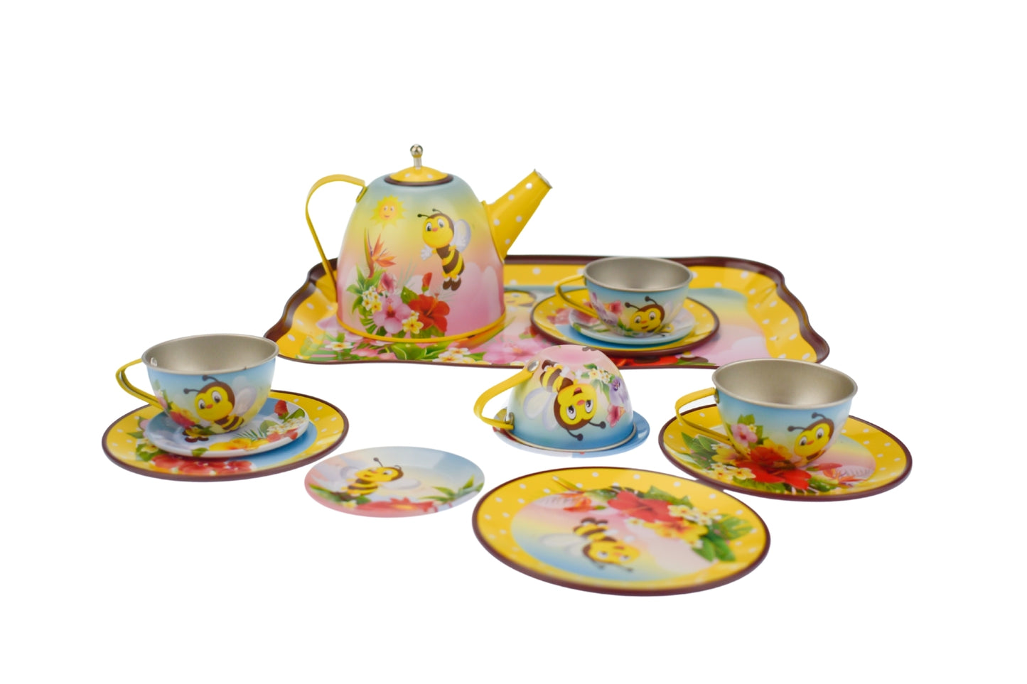 BEE TIN TEA SET 15PCS