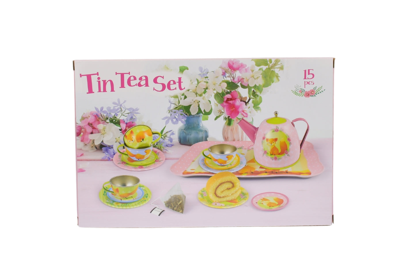 WOODLAND FOX TIN TEA SET 15PCS